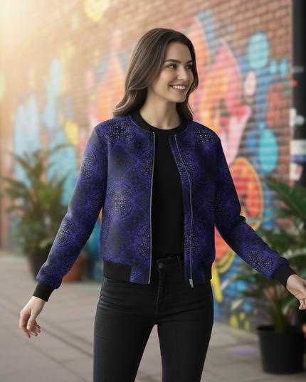 Women's Reversible Silk Bomber Jacket