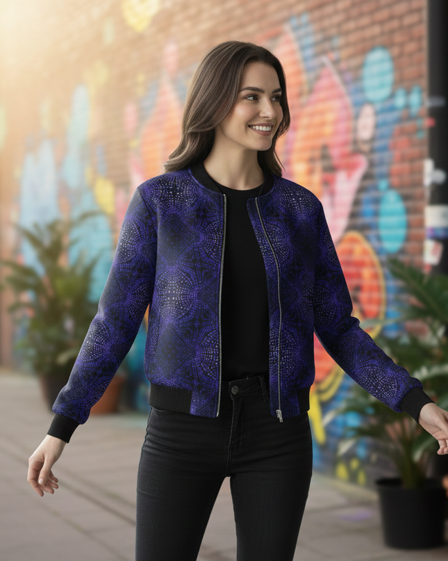 Women's Reversible Silk Bomber Jacket