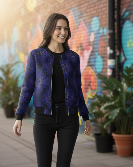 Women's Reversible Silk Bomber Jacket